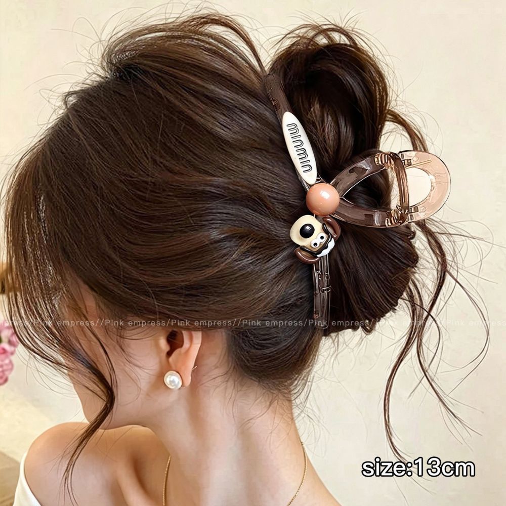 Korean Style Haarklammer Herbst/Winter groß für dickes Haar Hinterkopf Hai-Klammer Premium Haarspange zum Hochstecken Haarklip - 13