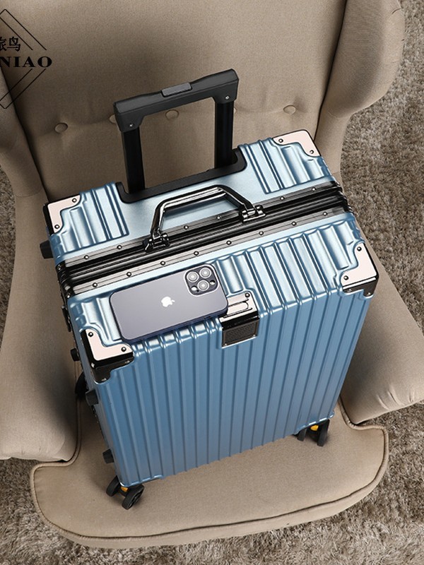 Aluminiumrahmen-Koffer PC Geschäftswagen Universalrollen-Koffer Student 26 Zoll großformatiger verschlüsselter Kasten Kabinengröße Koffer