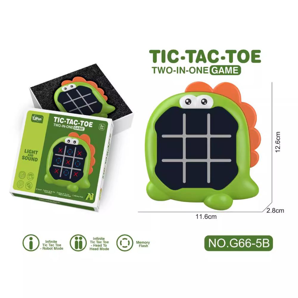 Children's Tic-Tac-Toe Memory Game Machine, Single and Two Player - 1