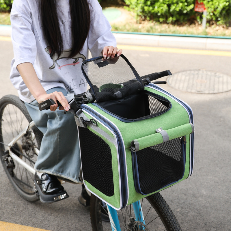 Portable Pet Carrier for Cars and Bicycles, Scandinavian-Style Backpack for Cats and Dogs
