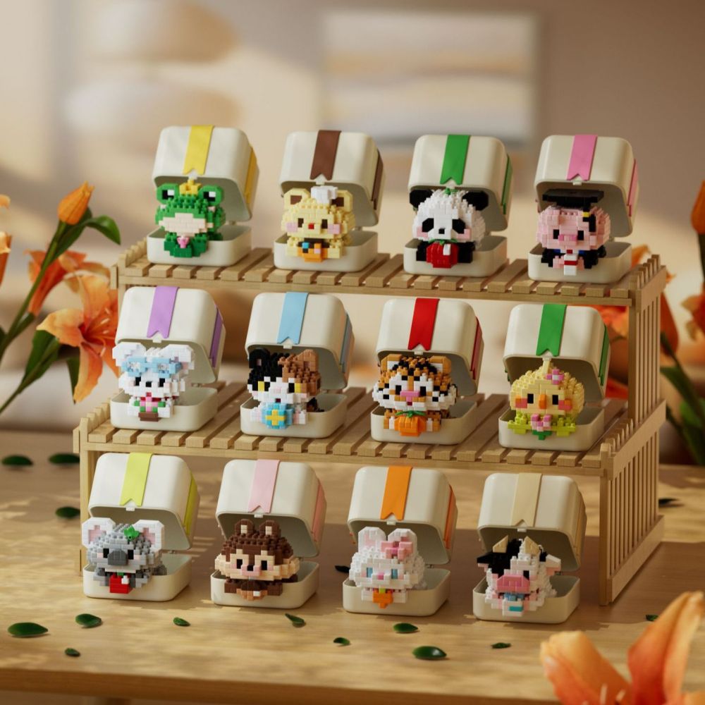 Panda Mini Yapı Taşı Hediye Kutusu, Kızlar İçin, Lego Uyumlu - 1
