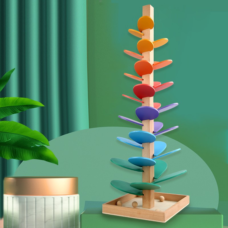 Regenbogen-Musikbaum aus Holz, Lernspielzeug für Kinder, Frühförderung - 1