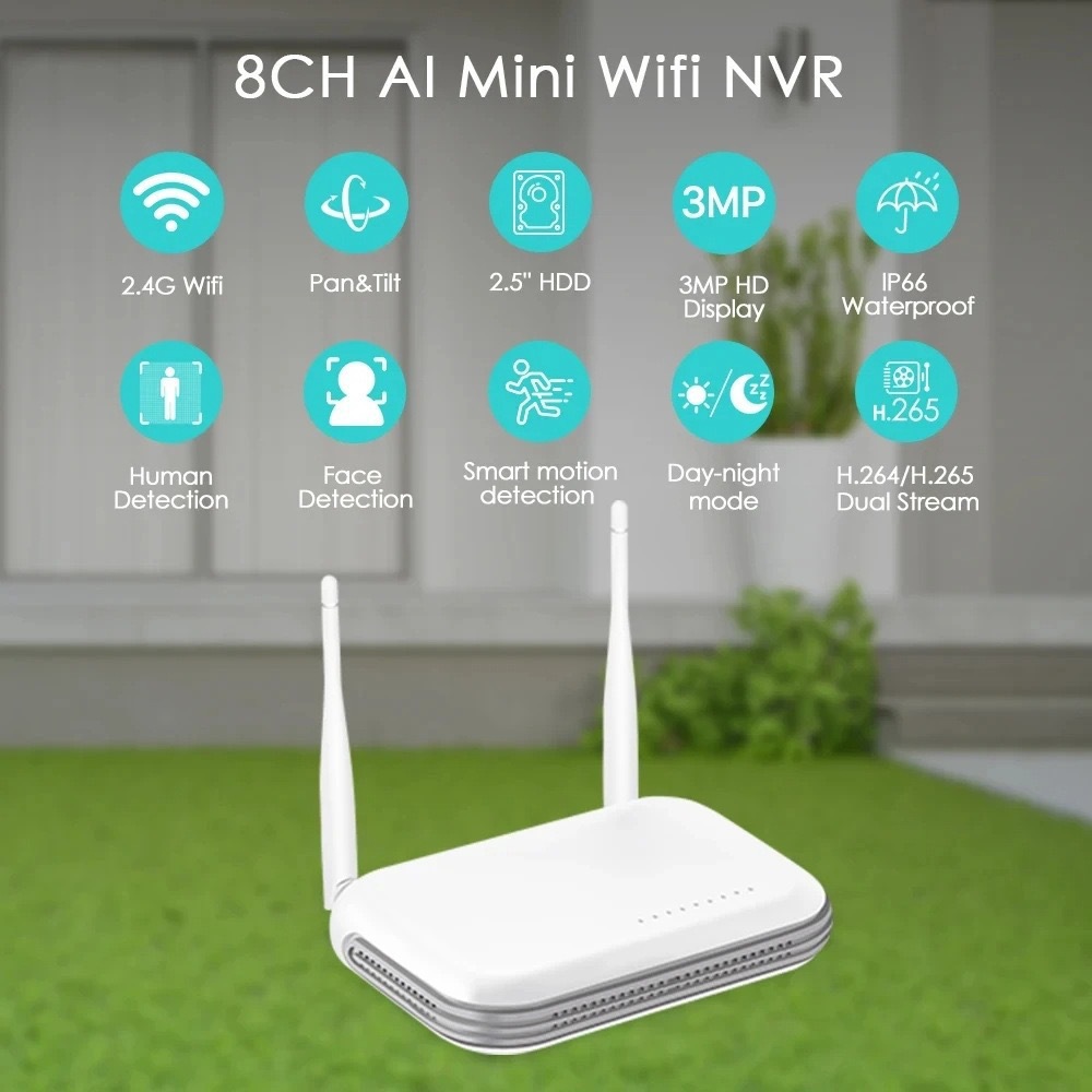 Xiongmai ICSEE NVR 8 kanallı video kaydedici ev gözetimi xmeye - 1