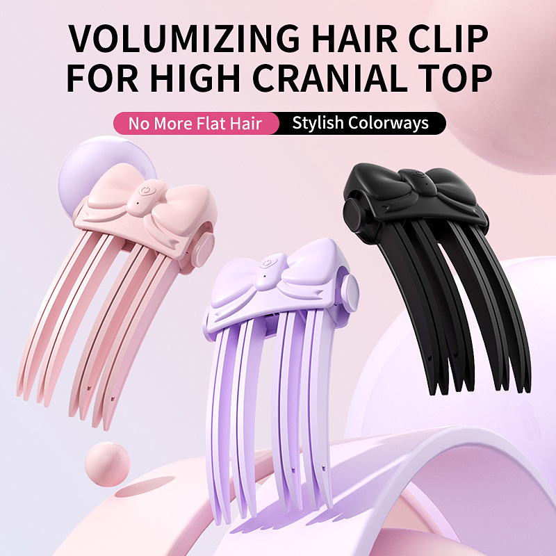 Factory Direct Mini Electric High Crown Hair Straightener Clip, 30 Second Fast Heat Up, Negative Ion Hair Protection Pad, Root Styling Clip