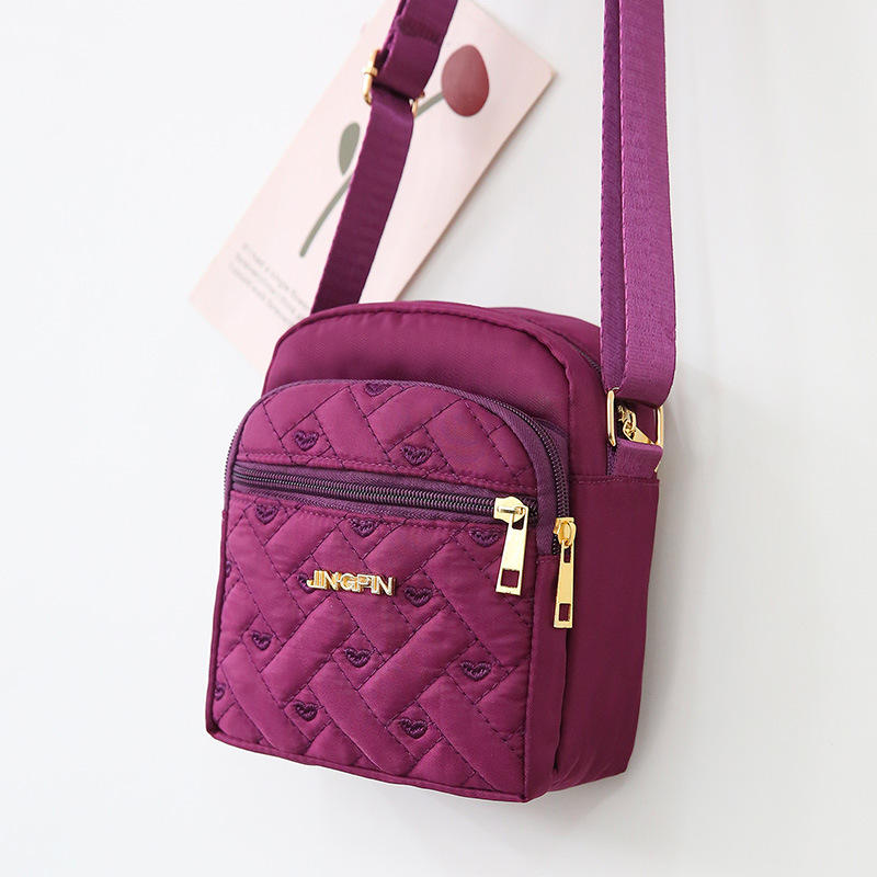 Modische vielseitige kleine Tasche Damenumhängetasche neues Nylon-Segeltuch-Täschchen Damen Geldbörse Handytasche Mini-Schultasche - 9