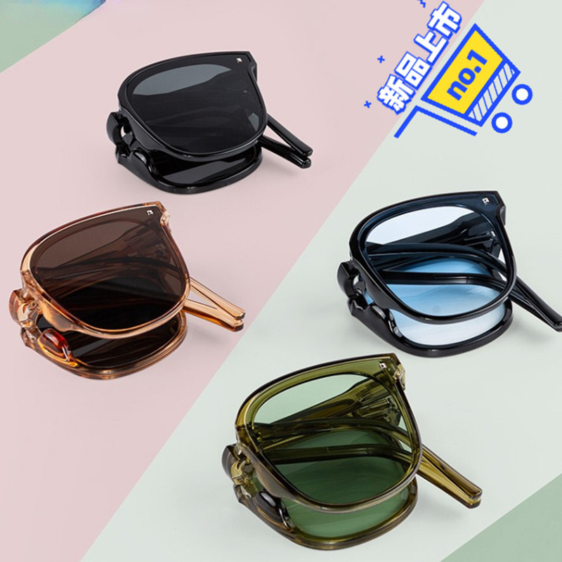 Mi-Nail Klappsonnenbrille, moderner Retro-Stil, ultraleicht, UV-Schutz, polarisierte Sonnenbrille, trendiges Design, für den Außenbereich