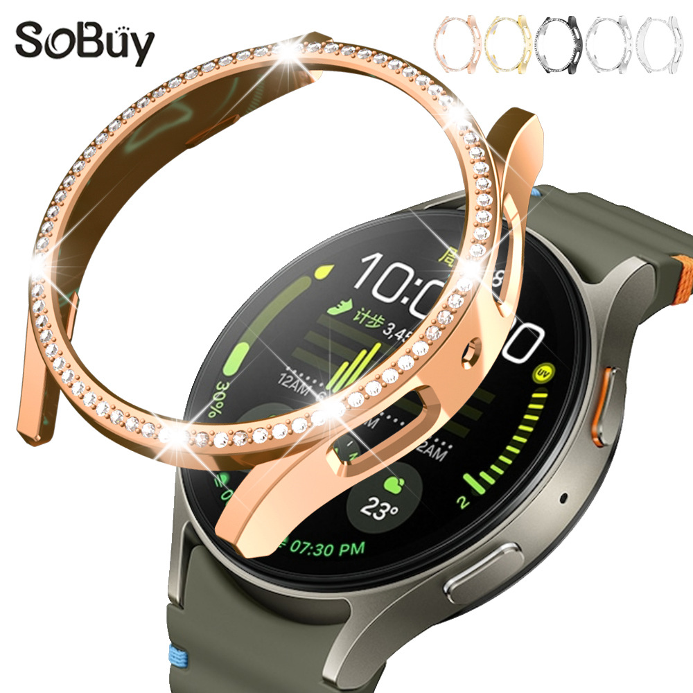 Diamond-Look Protective Case for Samsung Galaxy Watch5/6/7FE, 40/44 mm