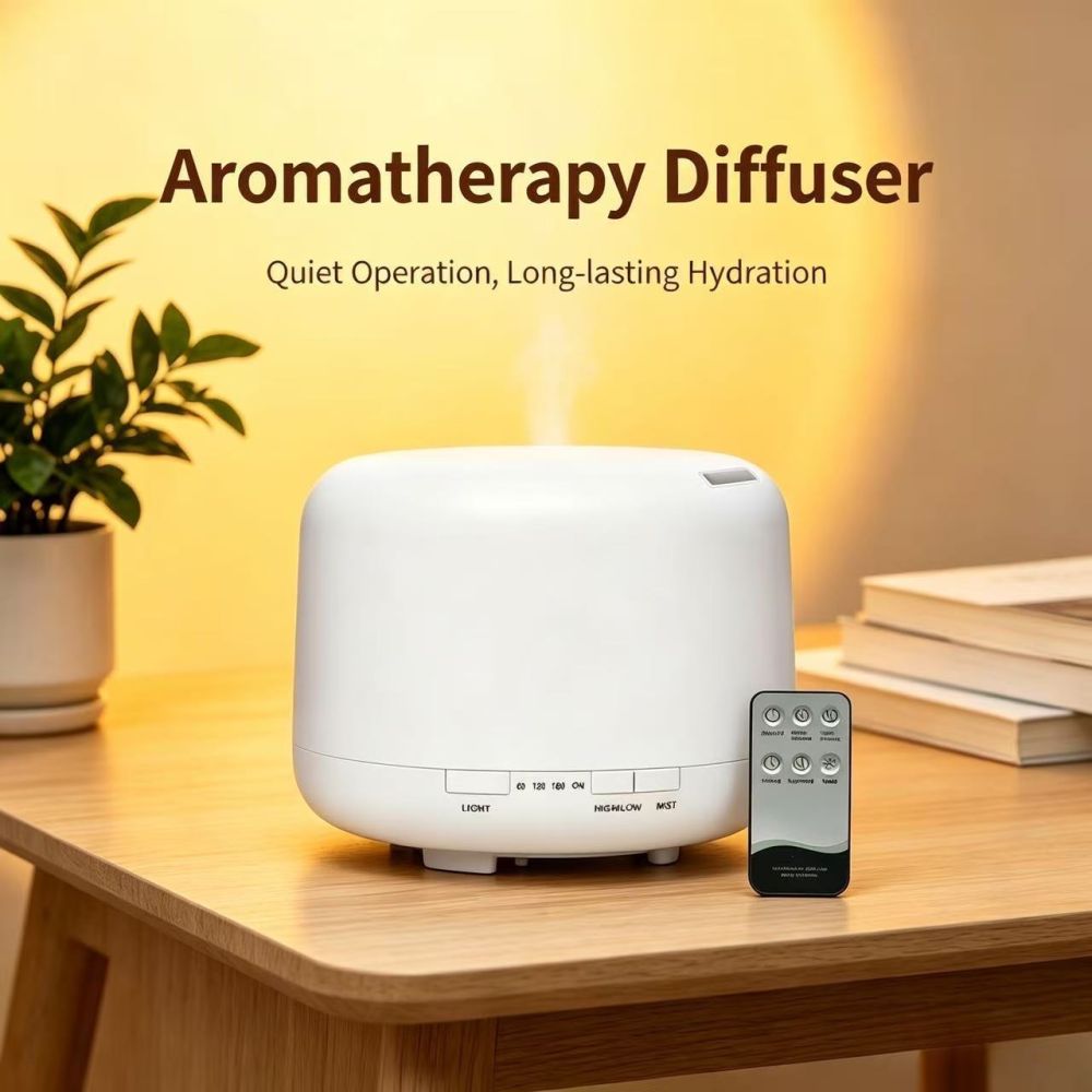 500-ml-Aromadiffusor, bunter Ultraschall-Luftbefeuchter für Schlafzimmer
