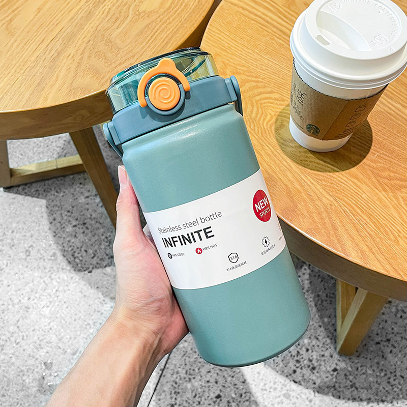 Komfortable und elegante, große Thermoflasche, einfache und tragbare Geschenk-Wasserflasche für Sport- und Outdoor-Nutzung - 11