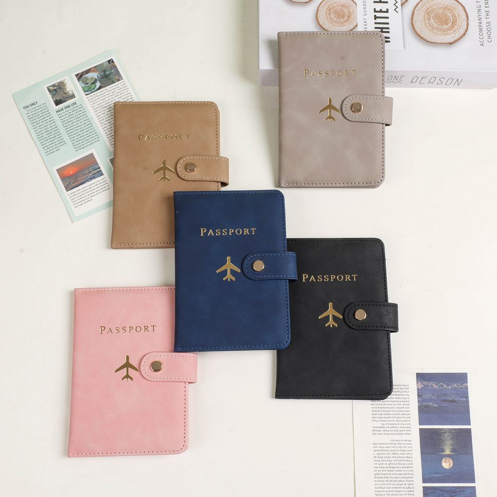Leather Passport Protection Holder with Multiple Card Slots