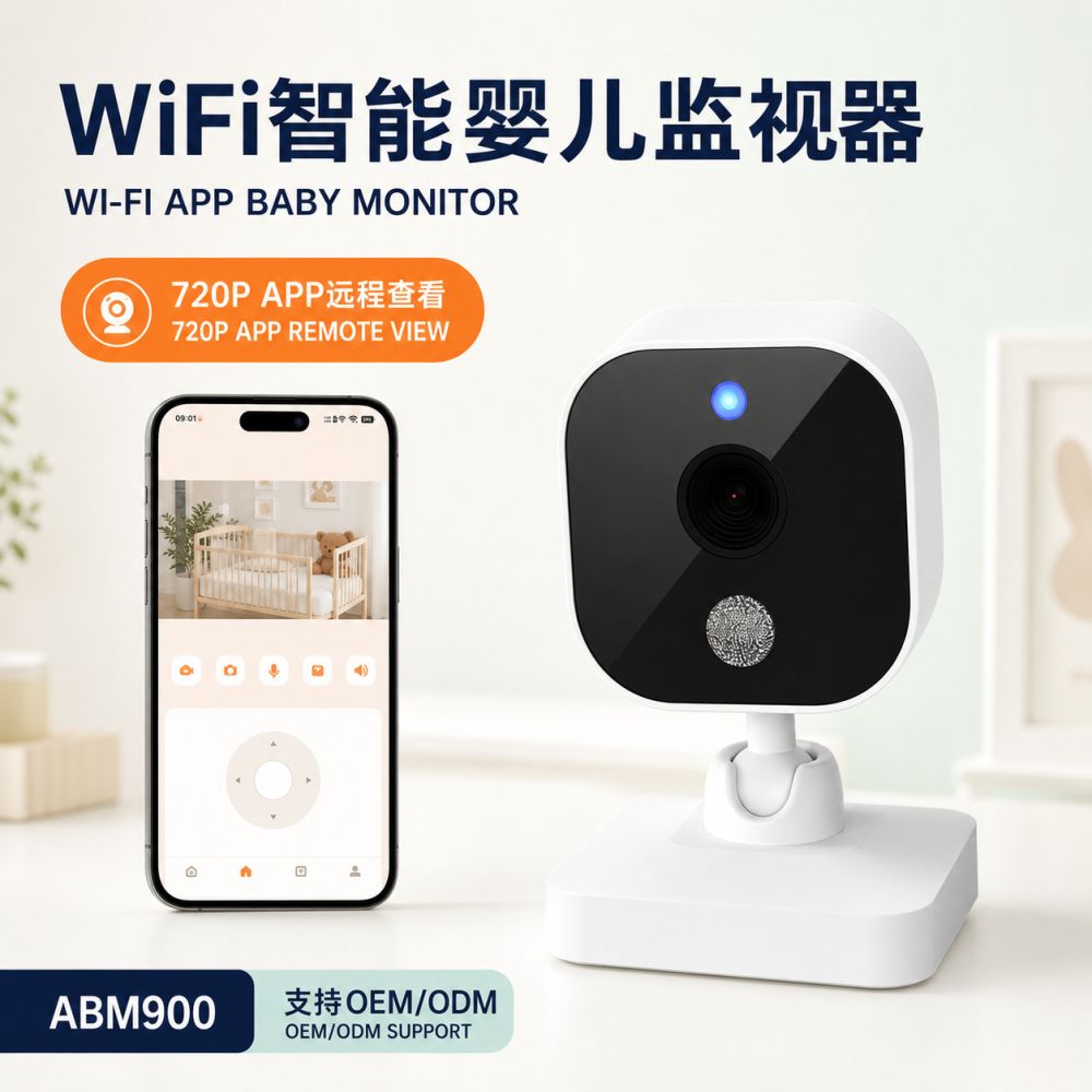 Çift modlu bebek monitörü, 720P HD, WiFi kablosuz