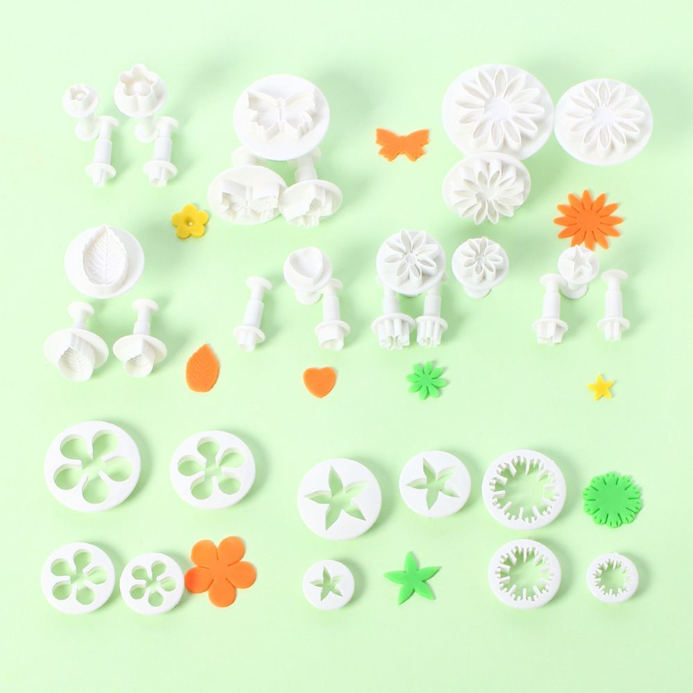 10'lu 33 Parçalı Fırın Aletleri Seti Fondant Araçları Pasta Kalıpları Bisküvi Kalıpları Üretici Toptan - 5