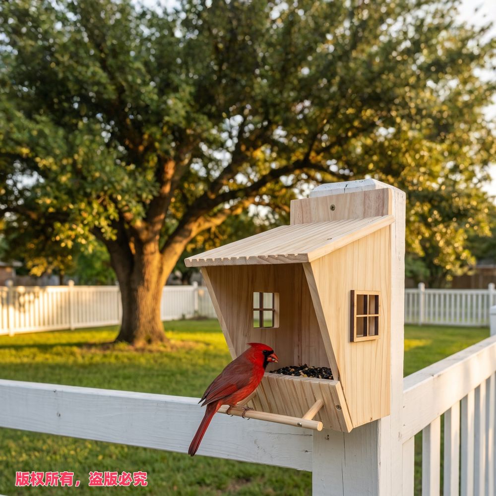Wooden Outdoor Hanging Bird Feeder Bird Nest House - 1