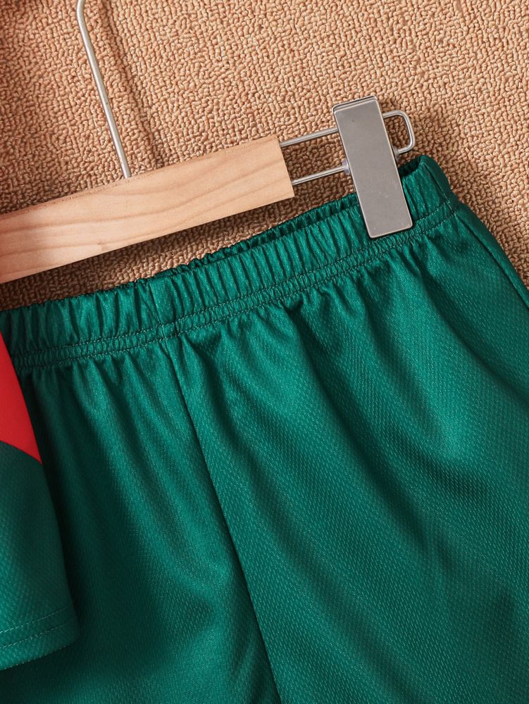 Jungen-Sommersportanzug, Fußballtrikot Nr. 7 mit Shorts