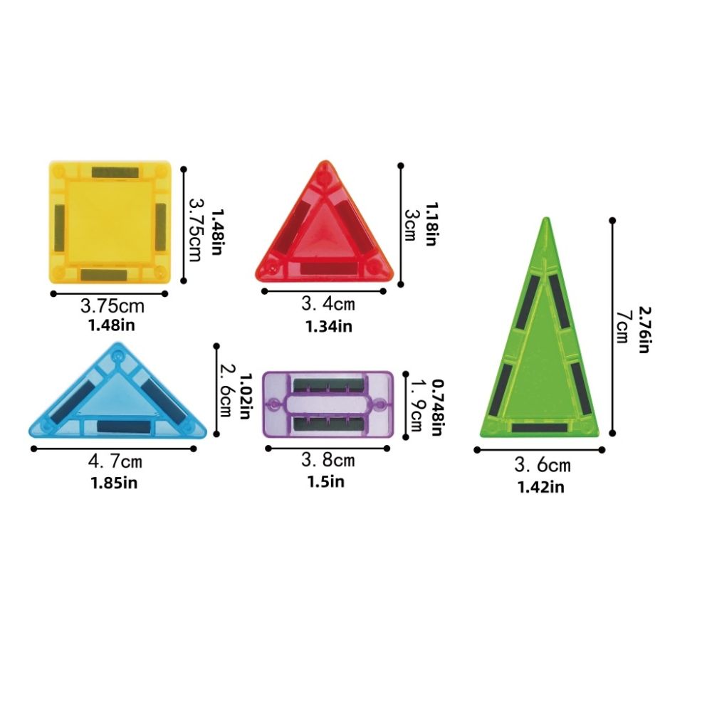 Mini-Magnetfliesen-Spielzeug-Set für Kinder, magnetische Bausteine, lernfördernd, tragbar, Bauklötze, Spielzeug, Magnetfliesen mit farbigen Fenstern