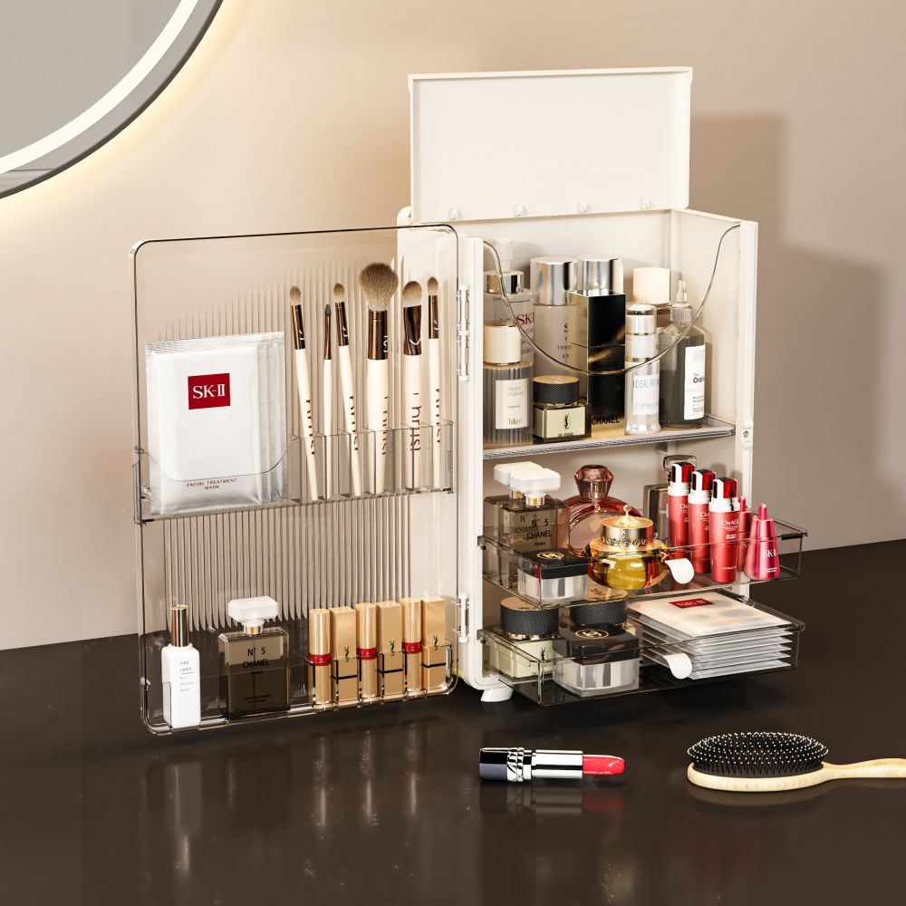 Kosmetik-Aufbewahrungsbox, zusammenklappbar, staubdicht