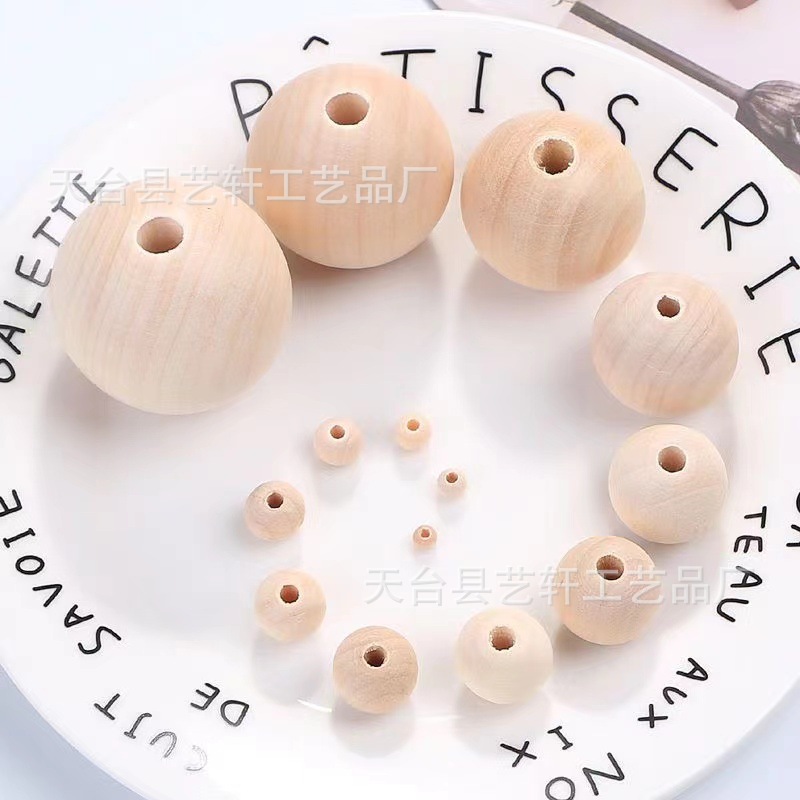 Natural Wooden Beads 6-50 mm, Handmade, DIY Jewellery Accessory