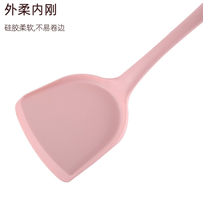 Silikon spatula, yapışmaz tavalar için özel silikon spatula, ev pişirme spatulası, yüksek sıcaklığa dayanıklı gıda sınıfı mutfak eşyaları seti spatula