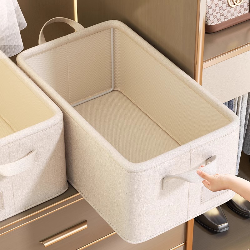 Grenzüberschreitende Tianshan Baumwoll- und Leinenkleidung Aufbewahrungsbox Kleiderschrank Kleideraufbewahrungskorb faltbarer Stoff Hosenaufbewahrungsbox