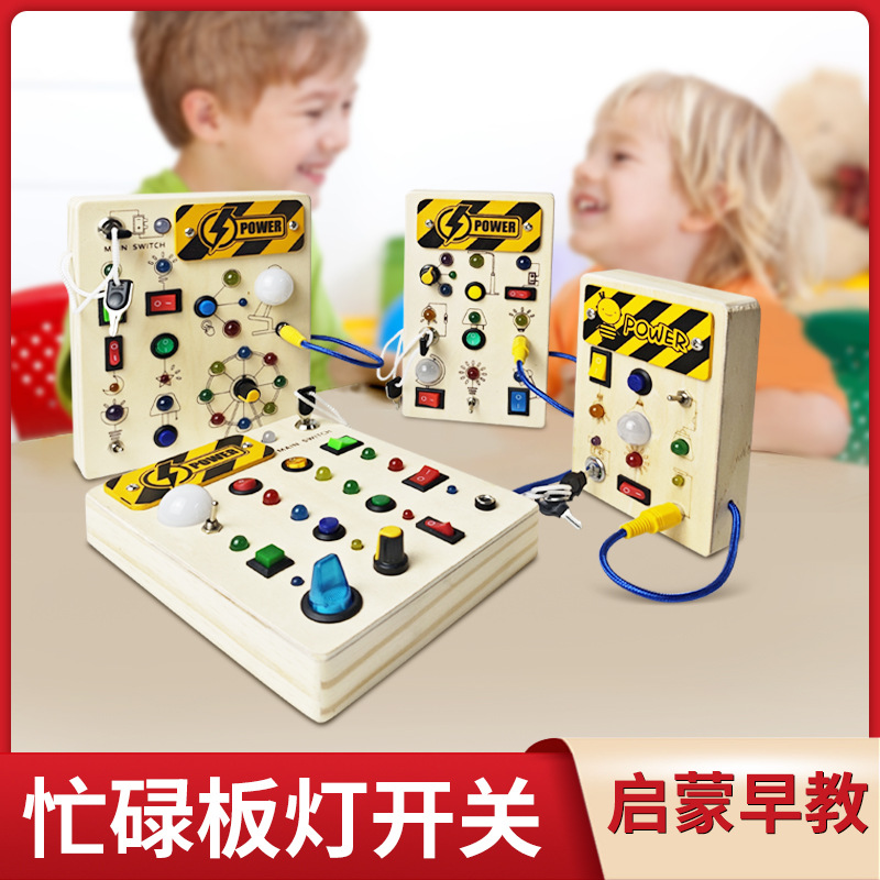 Montessori Beschäftigungstafel - Holz-Lernspielzeug für Babys und Kleinkinder