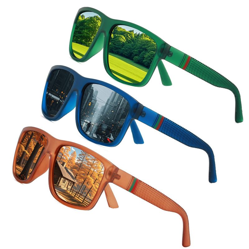 Herren-Fahrer-Sonnenbrille, polarisiert, Retro-Großrahmen, Modell 731