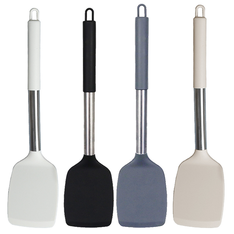 Silikon spatula ve kaşık 15 parçalı set paslanmaz çelik silikon spatula yapışmaz tava silikon spatula ev silikon mutfak eşyaları toptan - 9