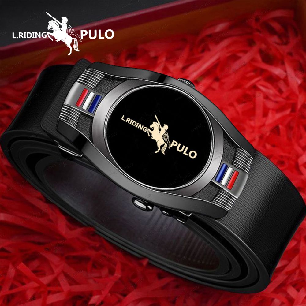Douyin Viral Paolo Classic High-End No-Tooth Automatic Buckle Leather Belt for Men - Fashionable Versatile Business Leather Belt
