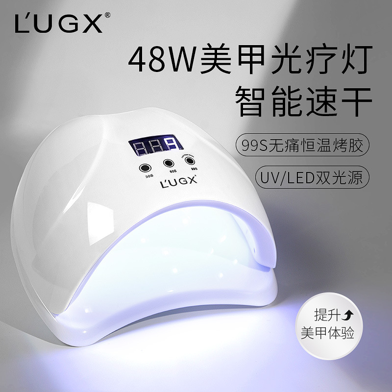 LUGX Ouliyuan New Model Nail Phototherapy Machine LED Curing Lamp 48W Nail Polish Gel Lamp Dryer High Power