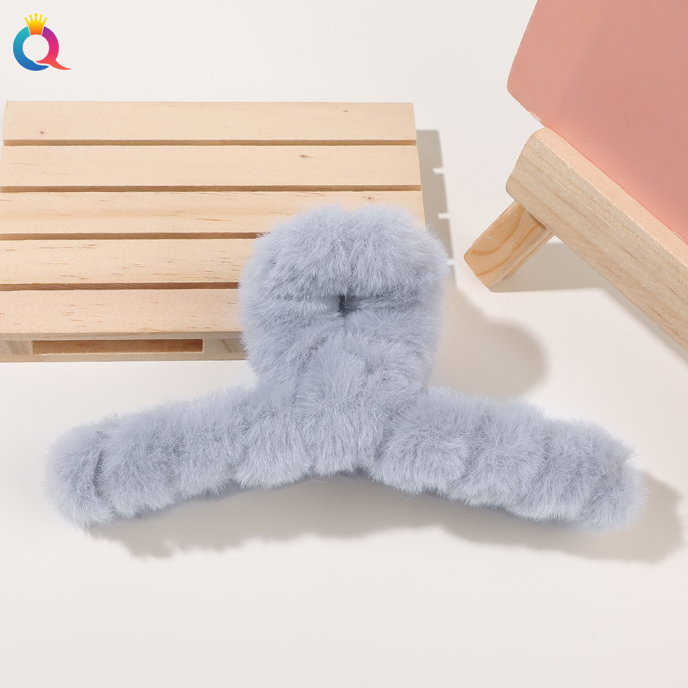 Qiyue sınır ötesi peluş saç tokası büyük peluş saç tokası saç köpekbalığı klip kadın saç kapmak şapkalar saç aksesuarları toptan - 13
