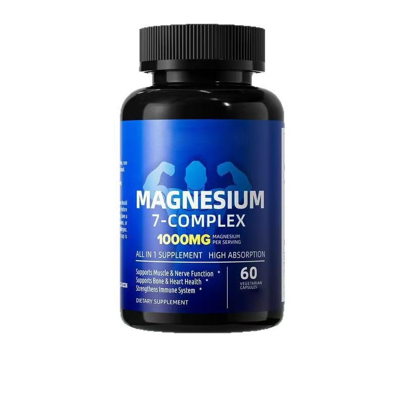 Magnesium Capsules, Nutritional Supplement for Energy and Reducing Body Fatigue - 1