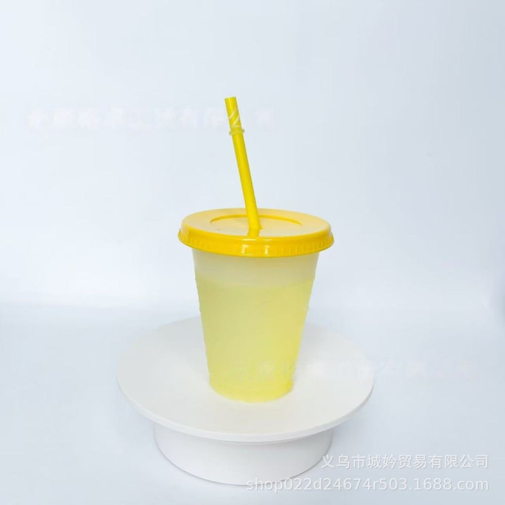 475ml einfachschichtige thermochrome Tasse, Lebensmittelqualität PP Sporttrinkflasche, Kaltgetränkebecher für Verkaufsstände, sofort lieferbar, individuell bedruckbar mit Logo - 8