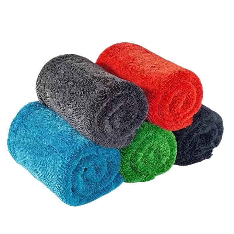 Double-sided thickened twisted woven car cleaning towel, absorbent and lint-free, car washing towel, lint-free cloth, water-absorbent towel. - 6