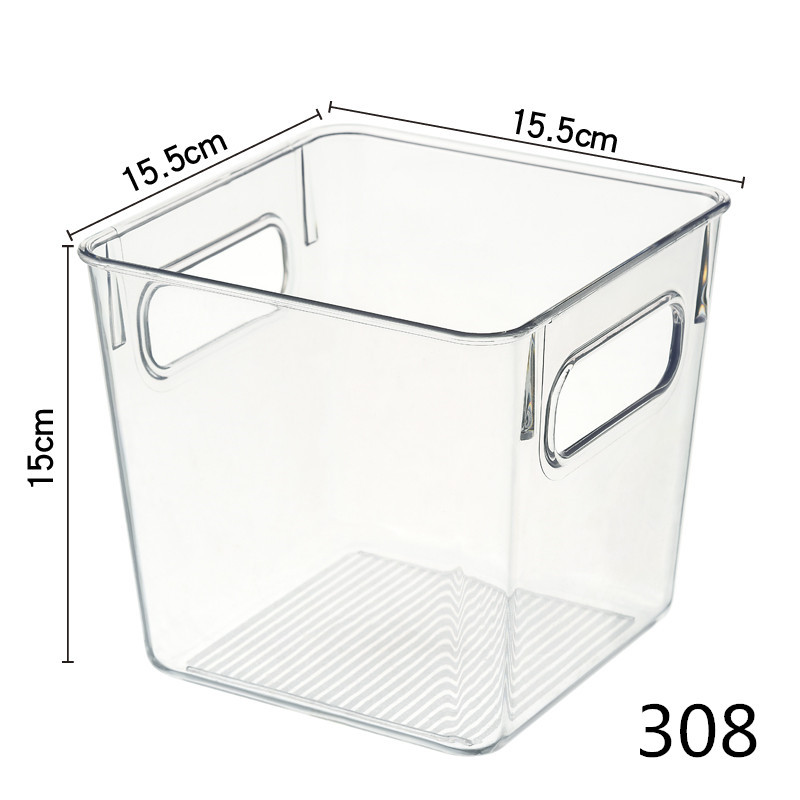 Thickened desktop vegetable plastic transparent sealed box refrigerator storage box fruit and vegetable freezer kitchen storage box stackable - 12