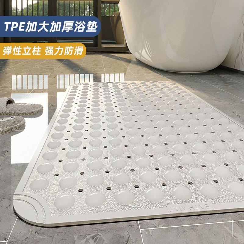 Neue einfache TPE-Badewannenmatte rutschfeste Badezimmermatte Badezimmer-Duschraumabtritt Bodenmatte Toiletten-Fußmatte - 1
