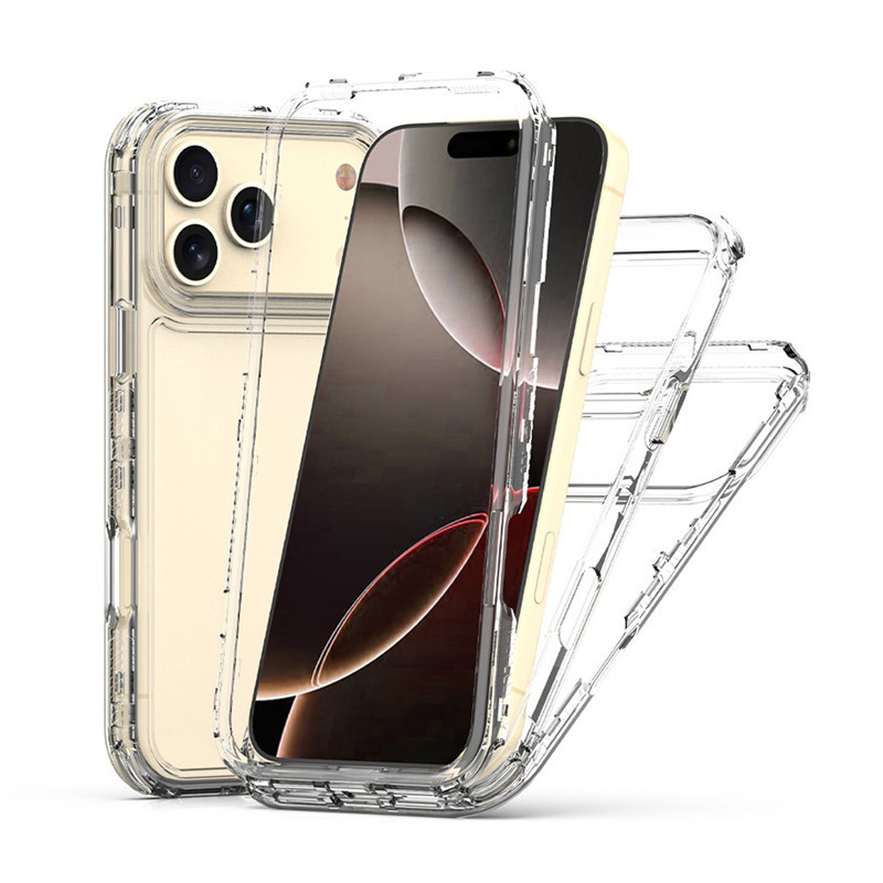 新款使用iPhone17 Pro Max透明手机壳XS Max炫影亚克力四角防摔壳 - 1