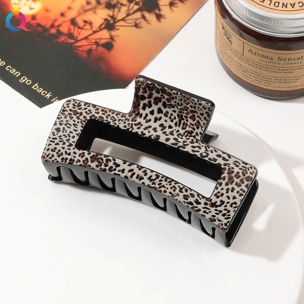 Qiyue Cross-border Printed Hair Clip Shark Clip Leopard Print Temperament Large Summer High-end Clip Hair Accessories Wholesale - 10