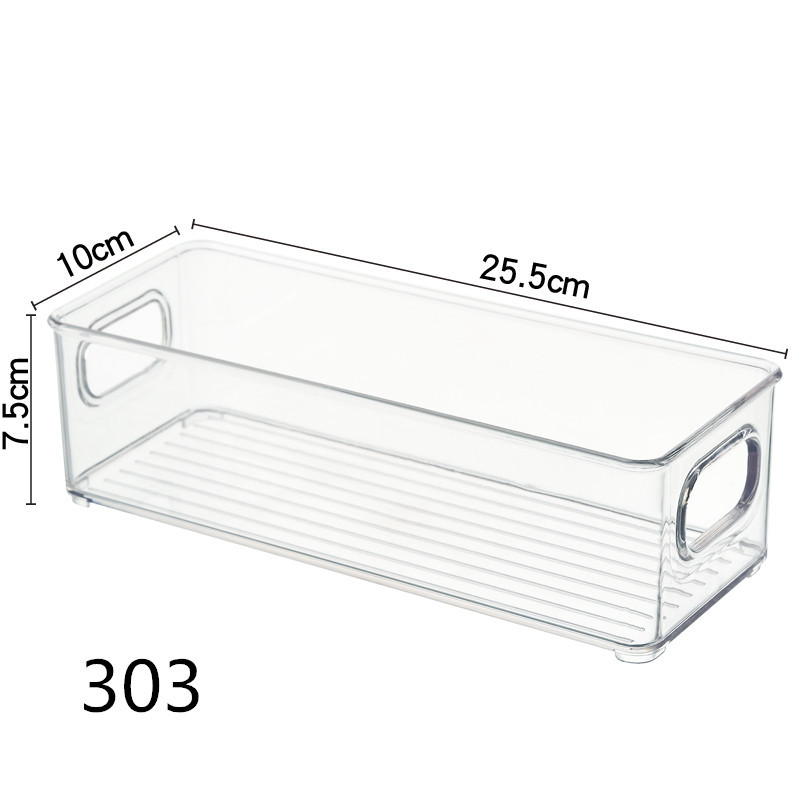 Thickened desktop vegetable plastic transparent sealed box refrigerator storage box fruit and vegetable freezer kitchen storage box stackable - 7