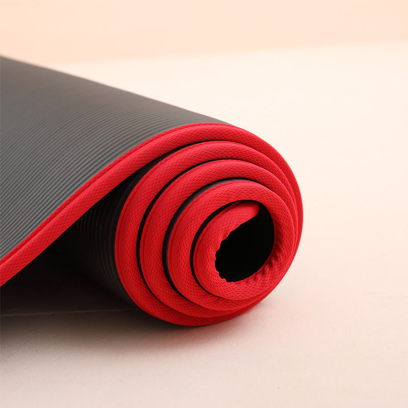 Non-Slip Yoga Mat, 10 mm, NBR, Edge-Bound - 1