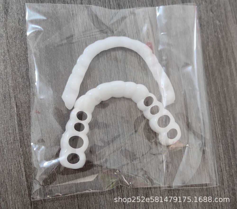 Snap-On Smile Silicone Simulated Teeth Cover, Upper and Lower, Boxed - 8