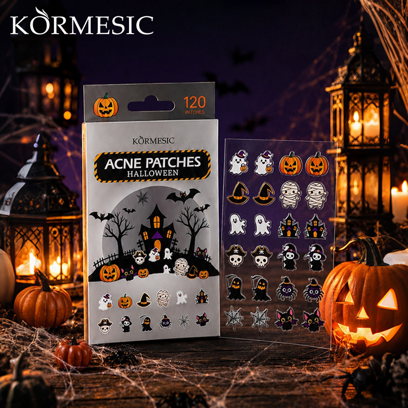 KORMESIC Halloween Cartoon Acne Patch Sleep Patch Thin Breathable Multiple Styles Skin Care Patch