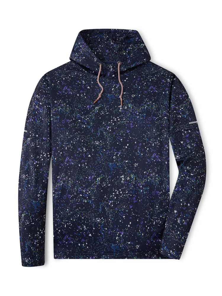 Casual Style Colorful Dot Hooded Sweatshirt Autumn Winter Fashionable Stylish White Pocket Loose Slimming Top