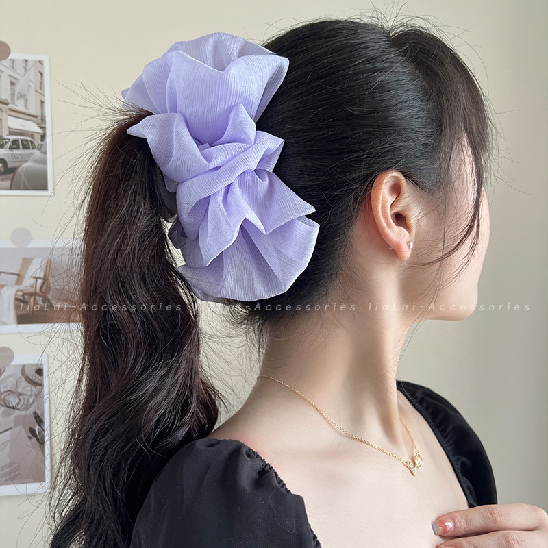 Lace seersucker hair clip shark clip extra large hair clip holder woman back hair clip 2023 new style - 4