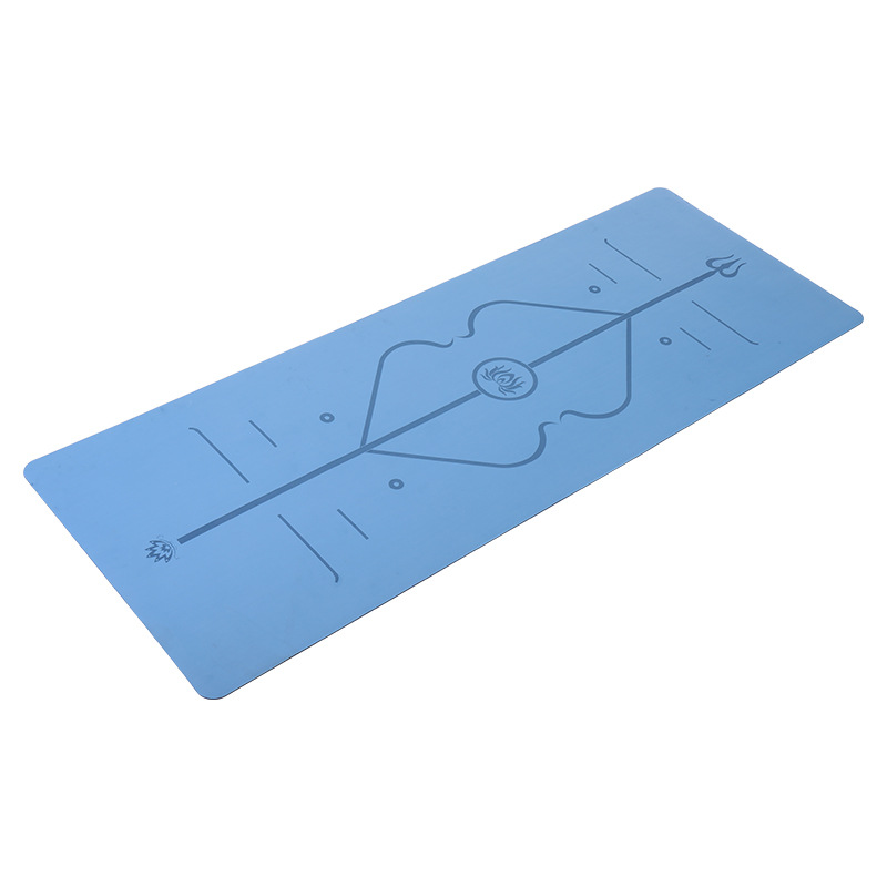 Two-Color PU Yoga Mat with Alignment Lines, Non-Slip and Odorless - 1