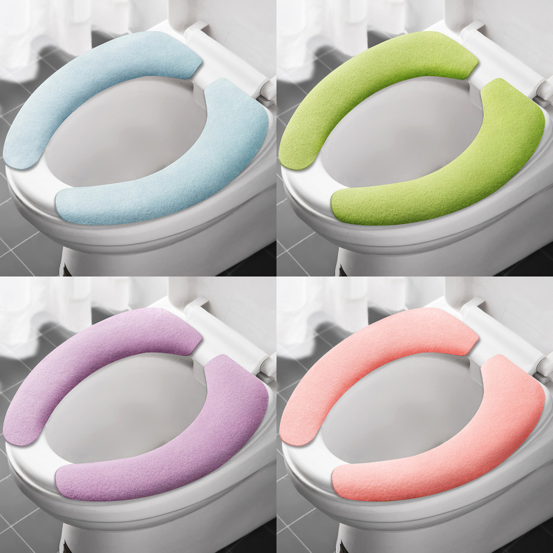Washable Adhesive Toilet Seat Pad, Electrostatic, All-Season - 1