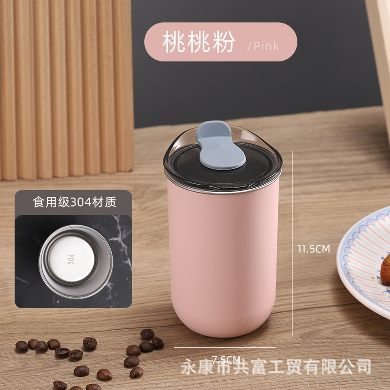 Lidded new fashion internet celebrity coffee cup, stainless steel interior, plastic exterior, mini small capacity pipette cup, home-style simple gargle storage container. - 7
