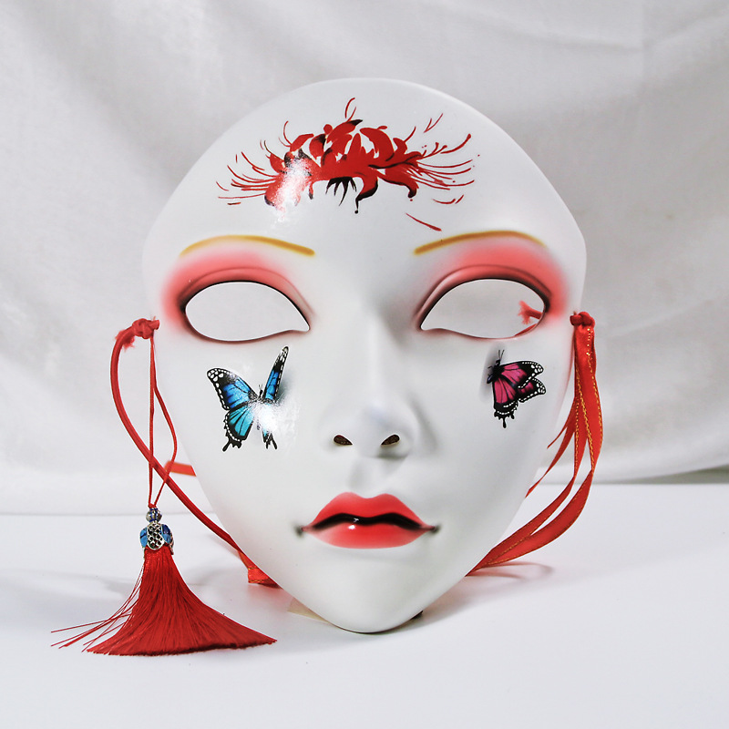 Vollgesichts-Partymaske im chinesischen Stil, handbemalt, für Erwachsene
