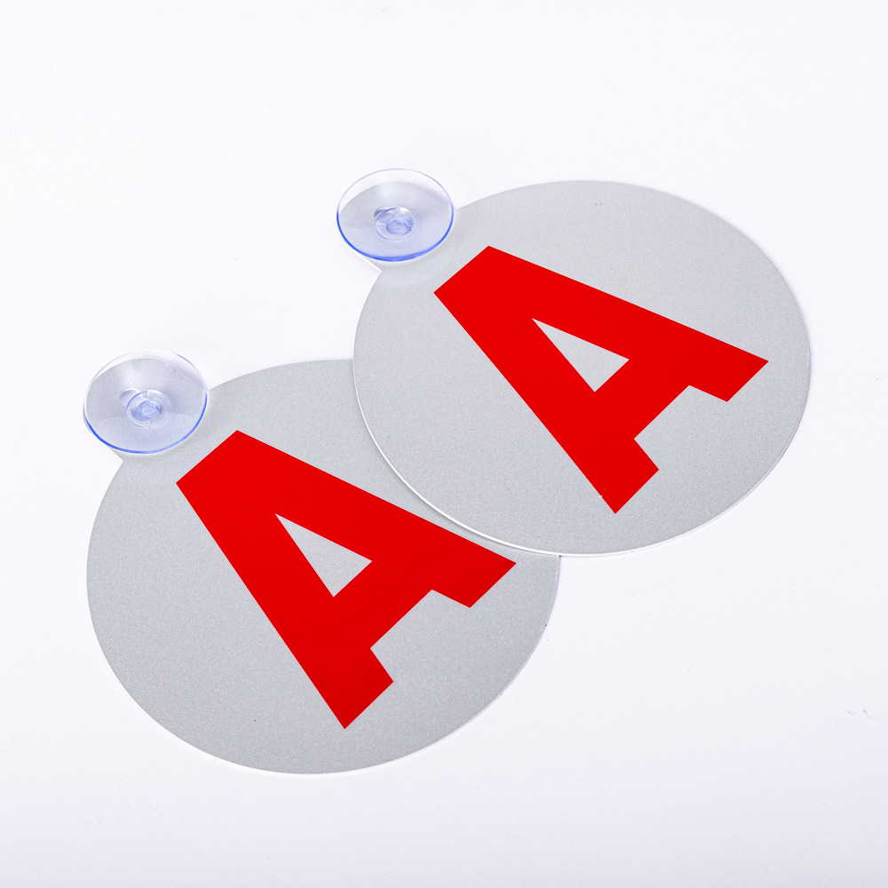 Frankreich Neuling Auto-Aufkleber Statisch Rot A-Aufkleber Reflektierender Saugnapf Auto-Aufkleber Magnetischer A-Aufkleber Frankreich Anfänger A-Buchstaben-Aufkleber