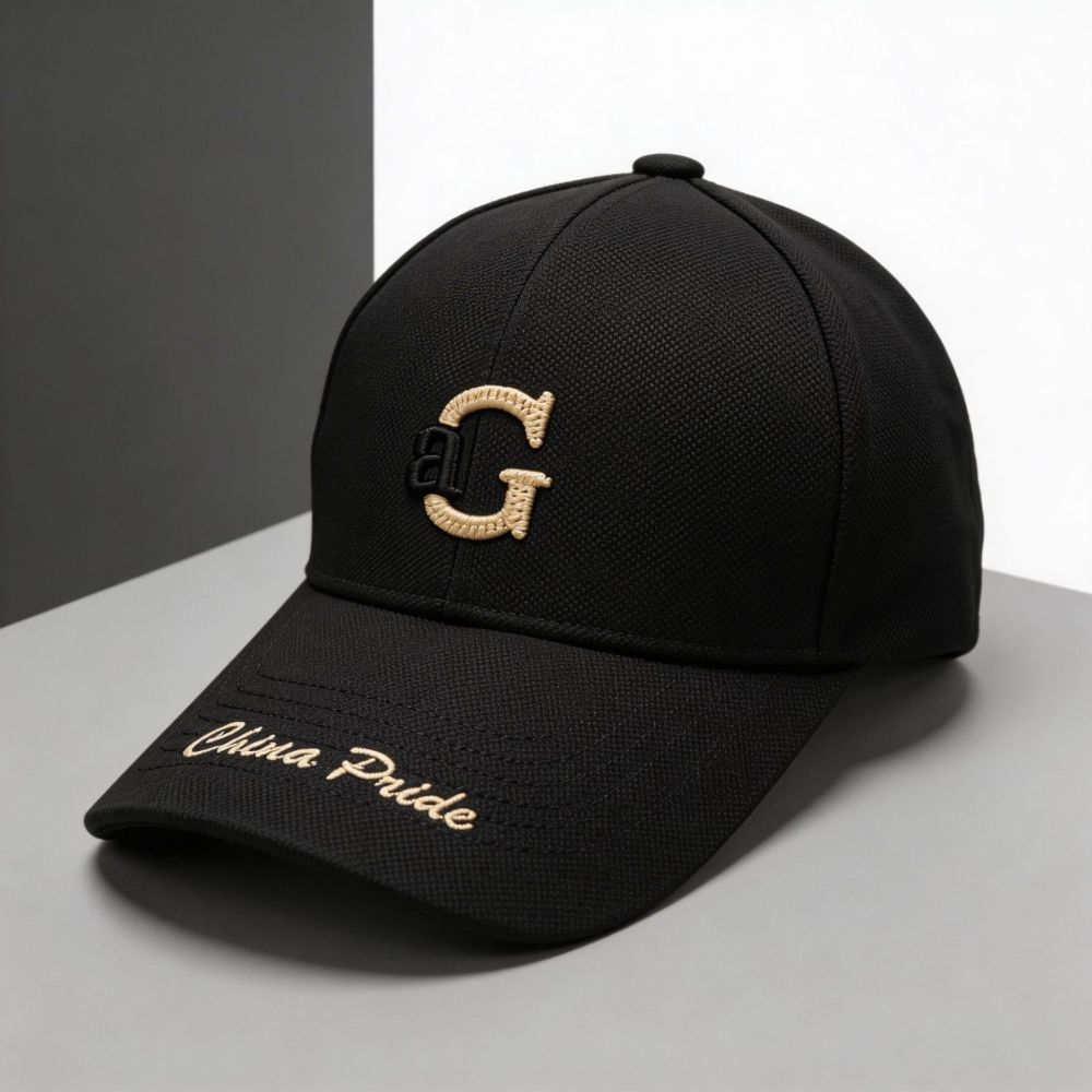 Baseballkappe Herren modisch Trend Ananas-Stoff Buchstaben-Logo Alltag vielseitig steife Kappe breite Krempe verkleinert Gesicht Enten-Schirmmütze - 3