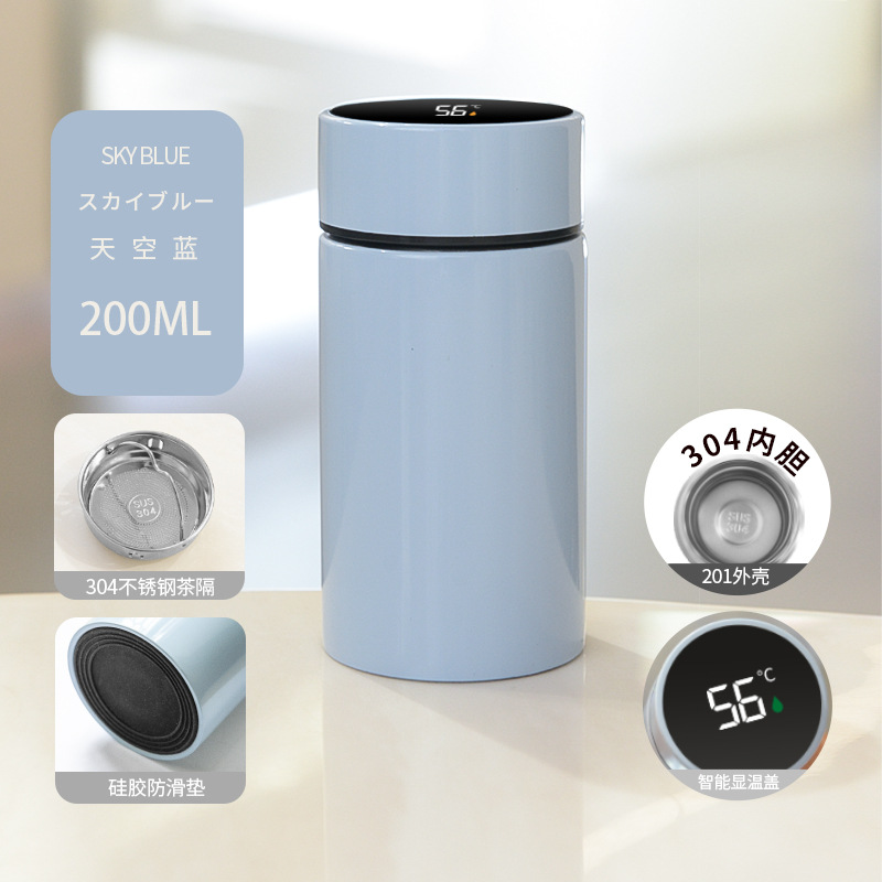 Intelligente Thermosflasche mit Temperaturanzeige, kompakt und tragbar, Edelstahl-Thermobecher, hoher ästhetischer Wert, mini süßer Thermowasserbehälter, personalisierbar. - 10
