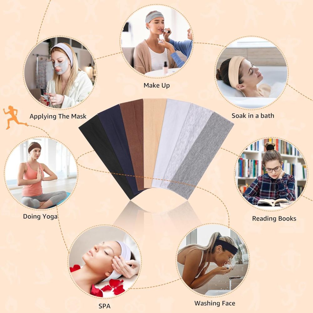 Europe and America yoga elastic sports band sports sweat-absorbent hair band Amazon cross-border non-slip headscarf hair band - 3